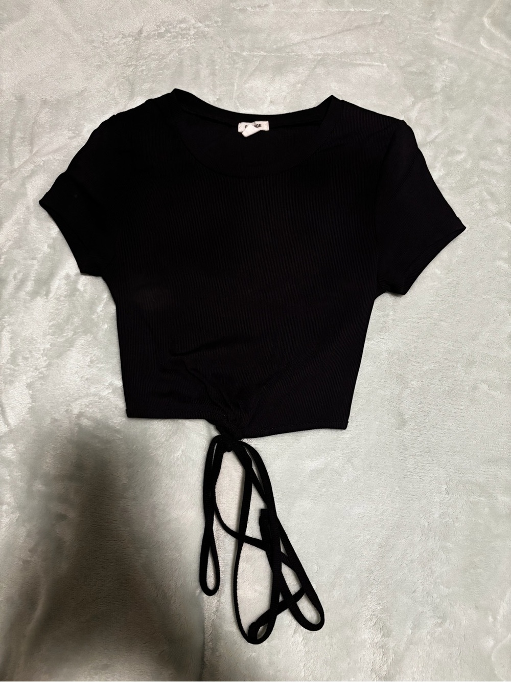Garage black Cropped tie top - XS